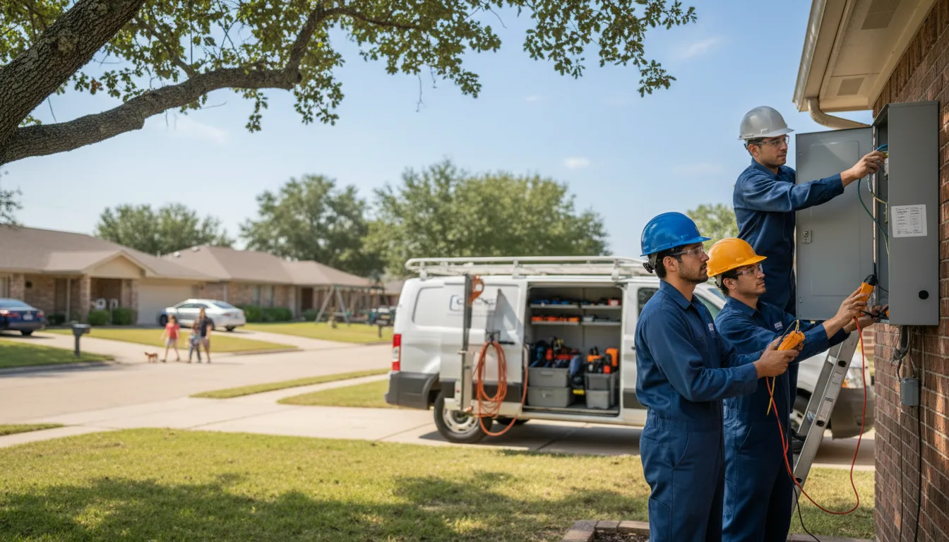 Certified electrician providing emergency electrical services in Perrin, TX
